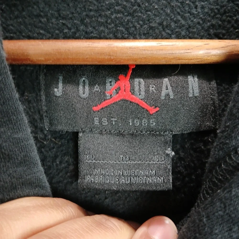 Air Jordan Mens Hoodie XL Black Cotton Lined Sorry‎ For Your Loss Flower Warmth